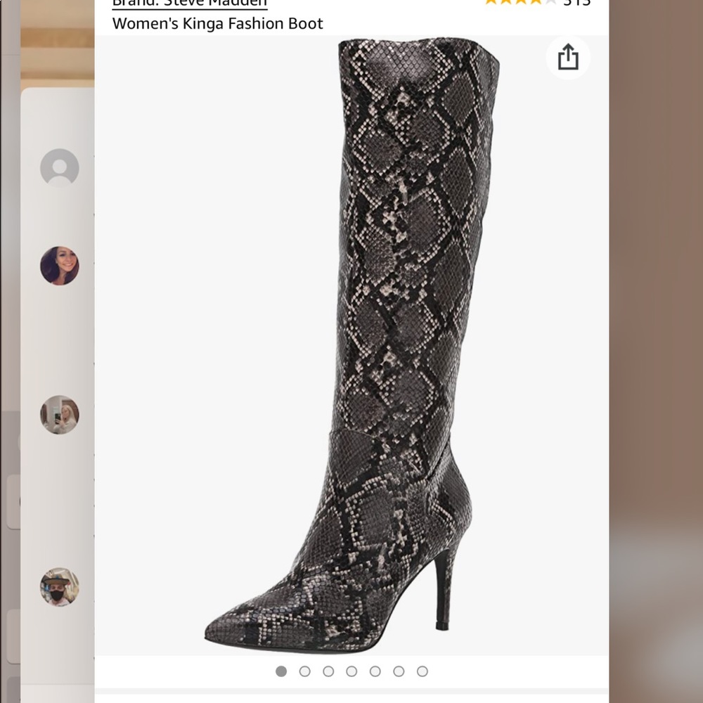 Steve Madden over the knee boots snakeskin